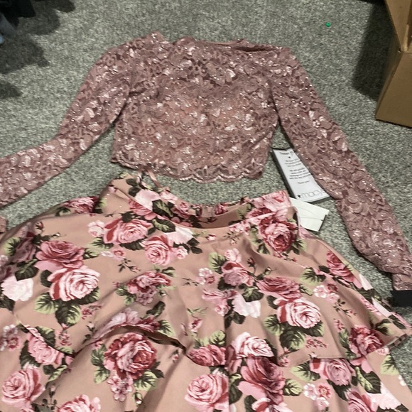 City Studio Dresses & Skirts - 2 piece pink glitter skirt and long sleeve top